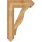 Ekena Millwork Funston Arts & Crafts Rough Sawn Bracket, Western Red Cedar, 6"W x 24"D x 36"H BKT06X24X36FST03RWR - alternate 3